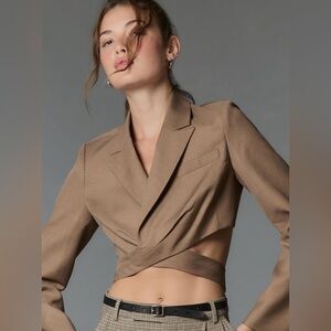 Mare Mare NEW x Anthropologie Cropped Wrap Blazer